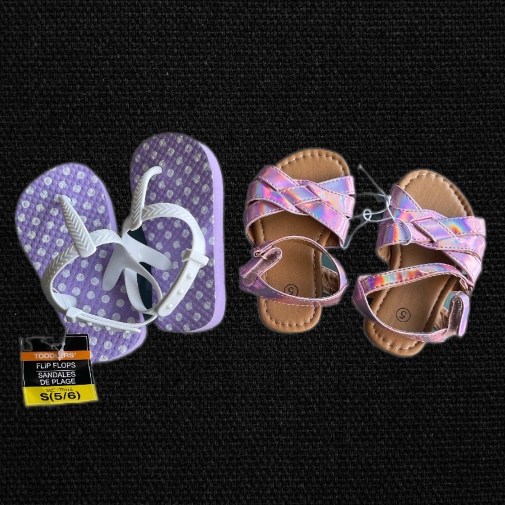 🐰🏷  💖 Bundle & Save Baby/Kids Items 💖 Toddler Girl Sandals (Size 5 & 5/6)